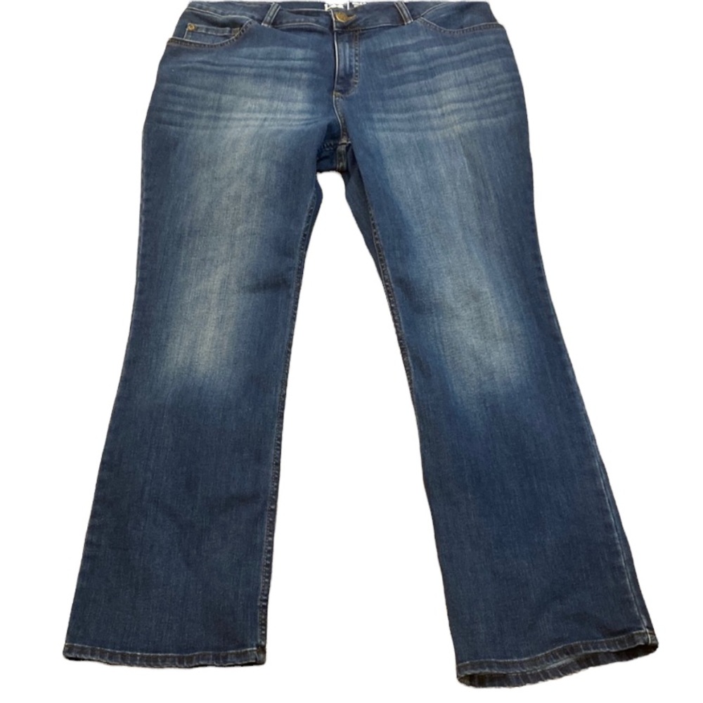 Lee stretch blue jeans regular fit boot cut mid rise 18w m